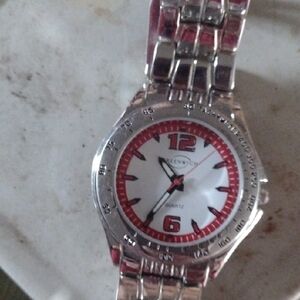 Greenwich Silver and Red Watch